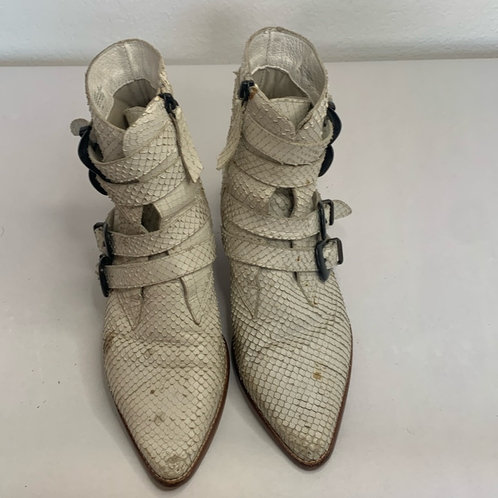 Matisse Harvey snake embossed leather zip-ups